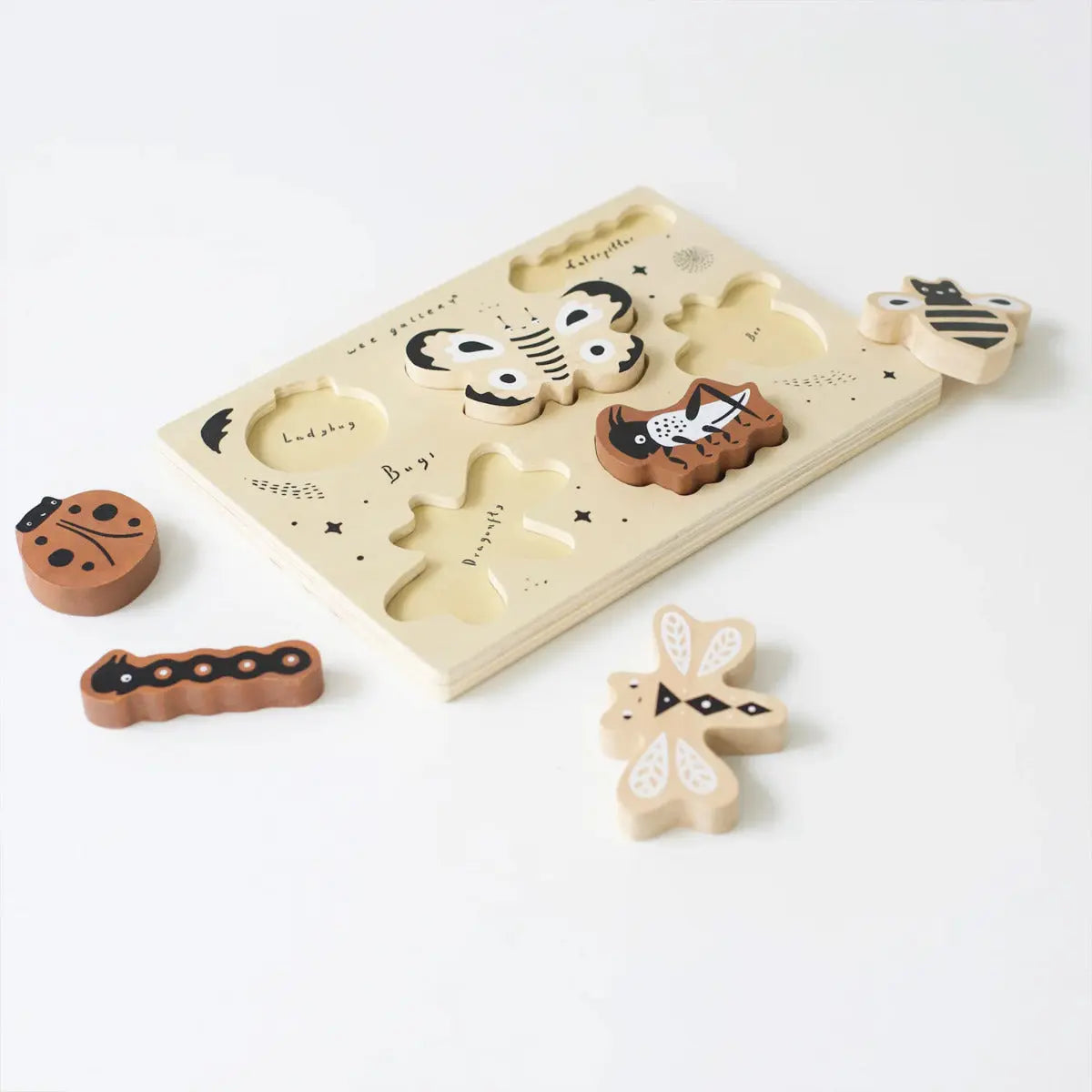Puzzle en bois Wee Gallery – Insectes - Lilinappy