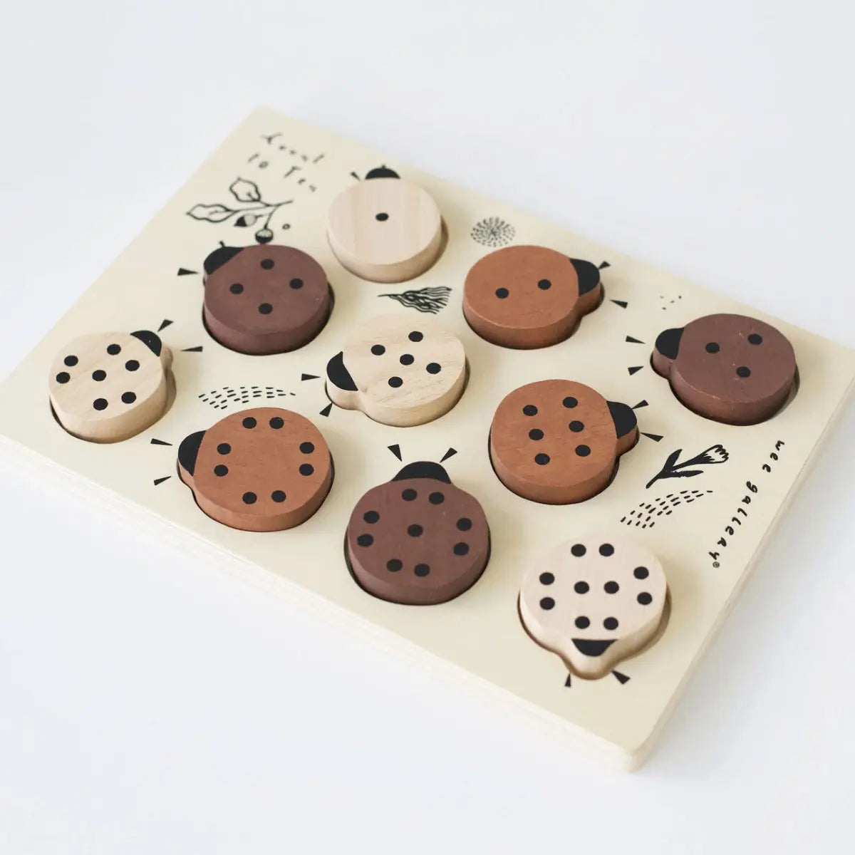 Puzzle en bois Wee Gallery - Coccinelles