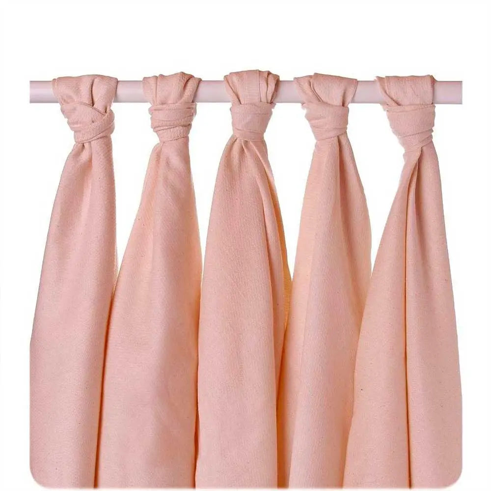 Lot de 5 langes en coton bio bird-eye - 80x80cm