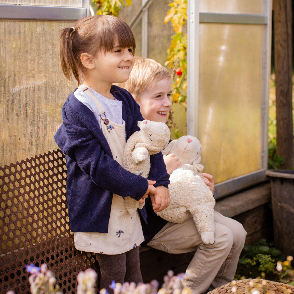 Doudou bouillotte Agneau Senger Naturwelt - Sable - Lilinappy