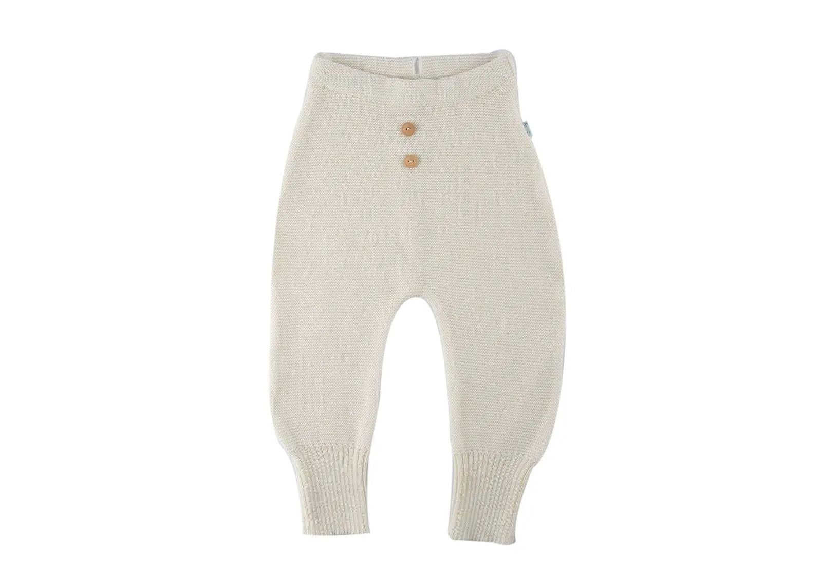 Pantalon sarouel en laine mérinos tricotée Rose Popolini