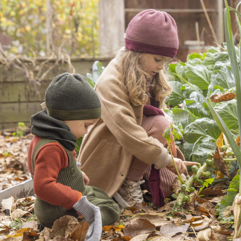Manteau pour enfants en laine bouillie Disana - Eucalyptus - Lilinappy