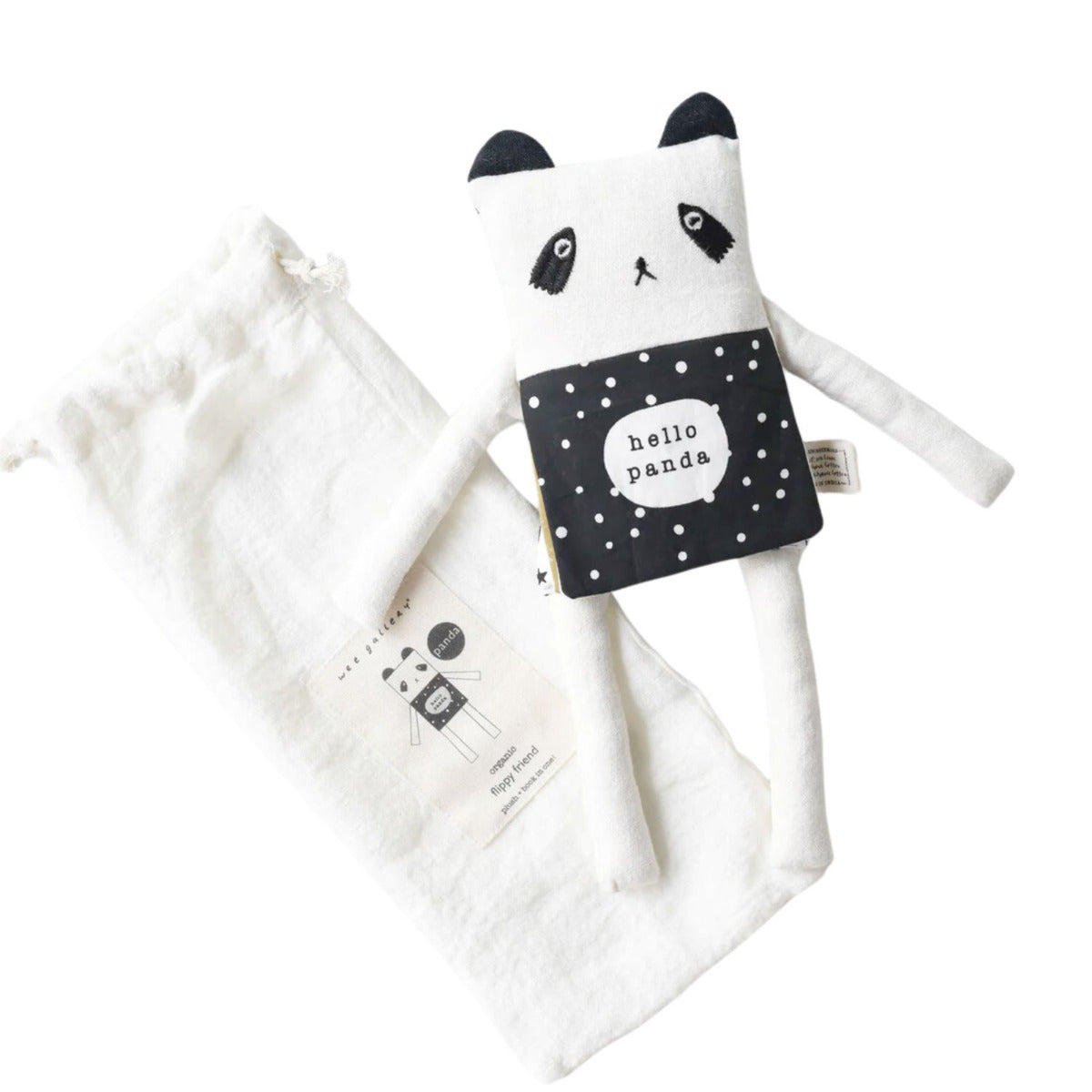 Panda Flippy Friend en coton bio Wee Gallery - Lilinappy