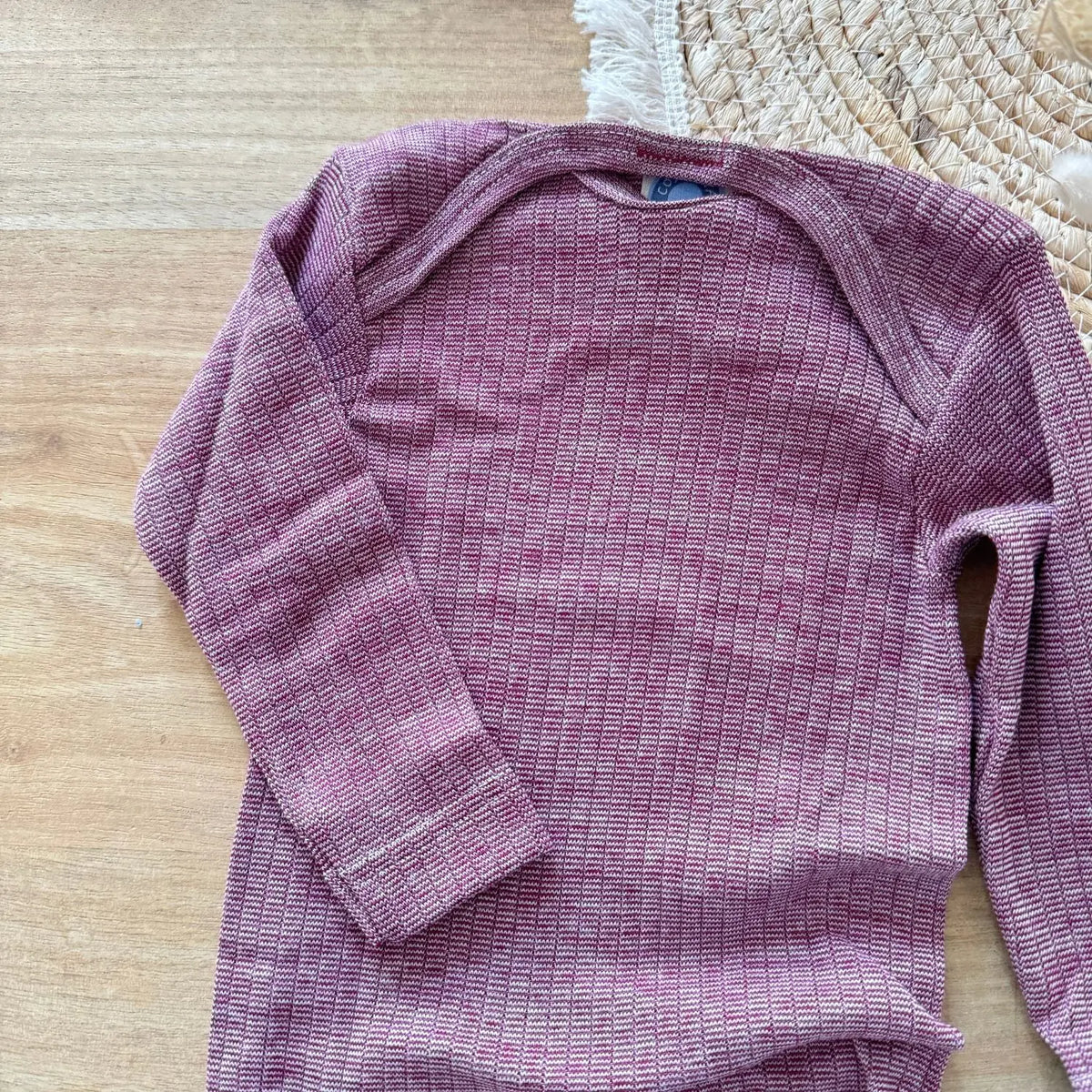 Body à ML en laine, soie et coton bio Cosilana - Bordeaux