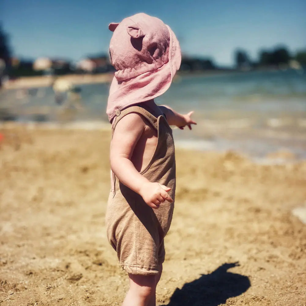 Barboteuse bébé évolutive en chanvre & coton bio Manymonths - Sea Glass 
