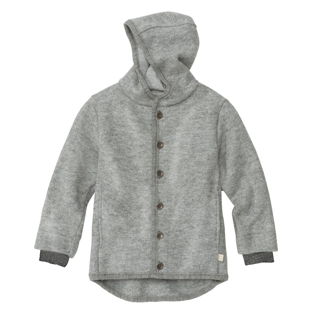 Veste pour enfants en laine bouillie Disana - Boutons 
