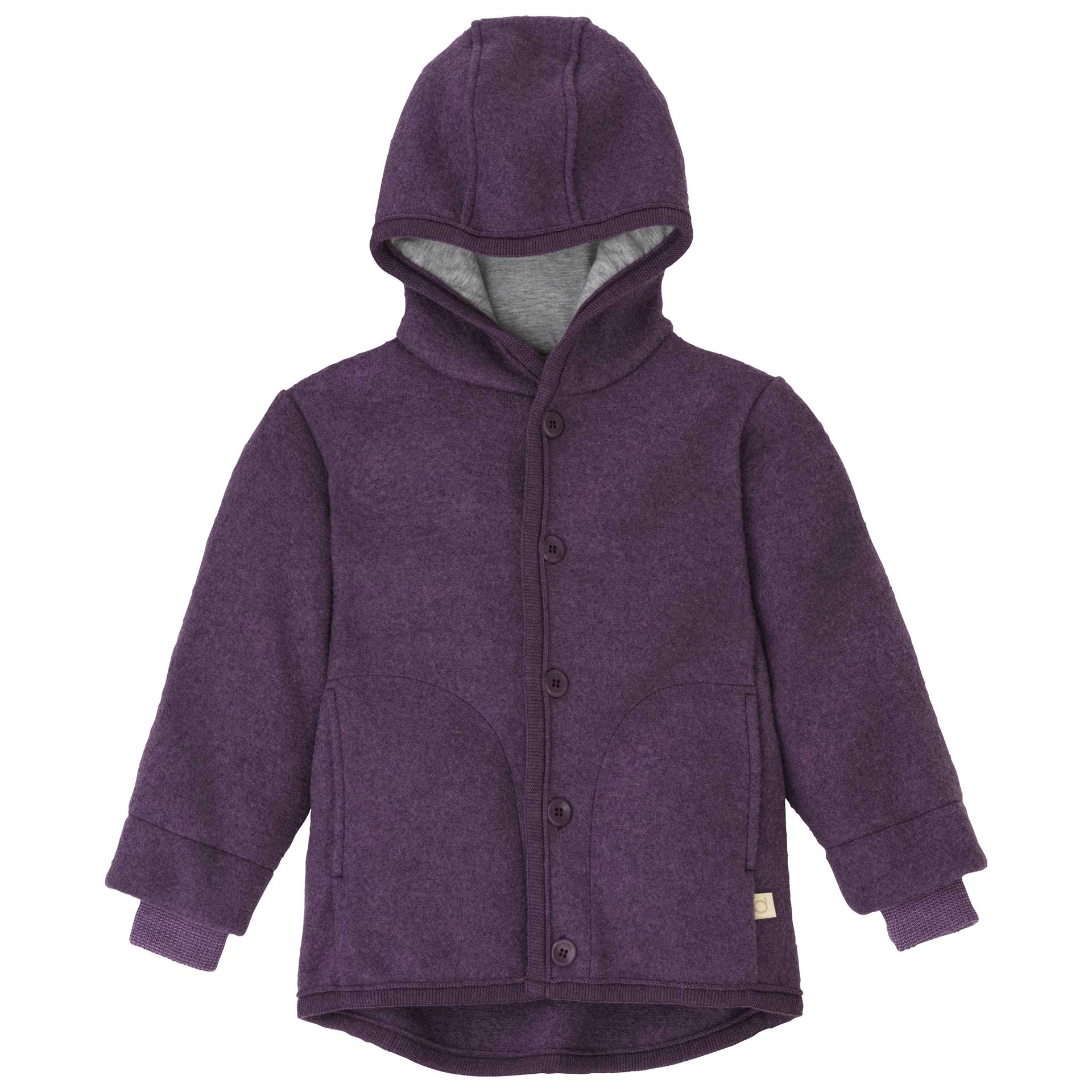 Veste pour enfants en laine bouillie Disana - Boutons 