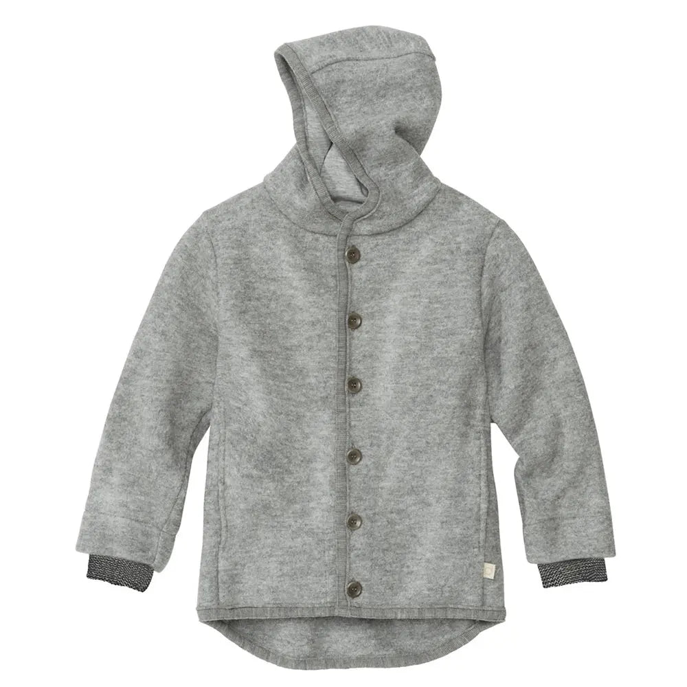 Veste pour enfants en laine bouillie Disana gris