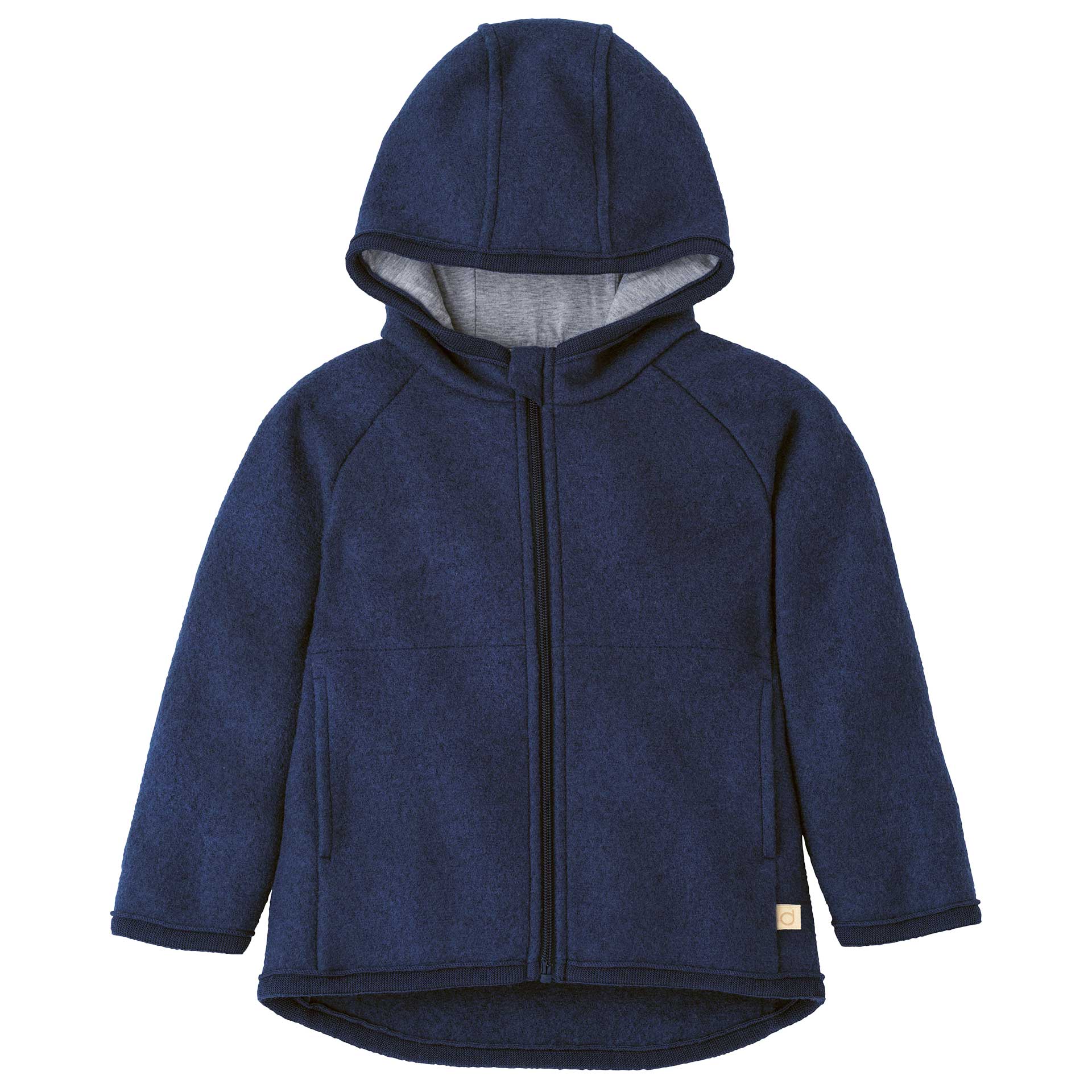 Veste pour enfants en laine bouillie Disana - Zippé 