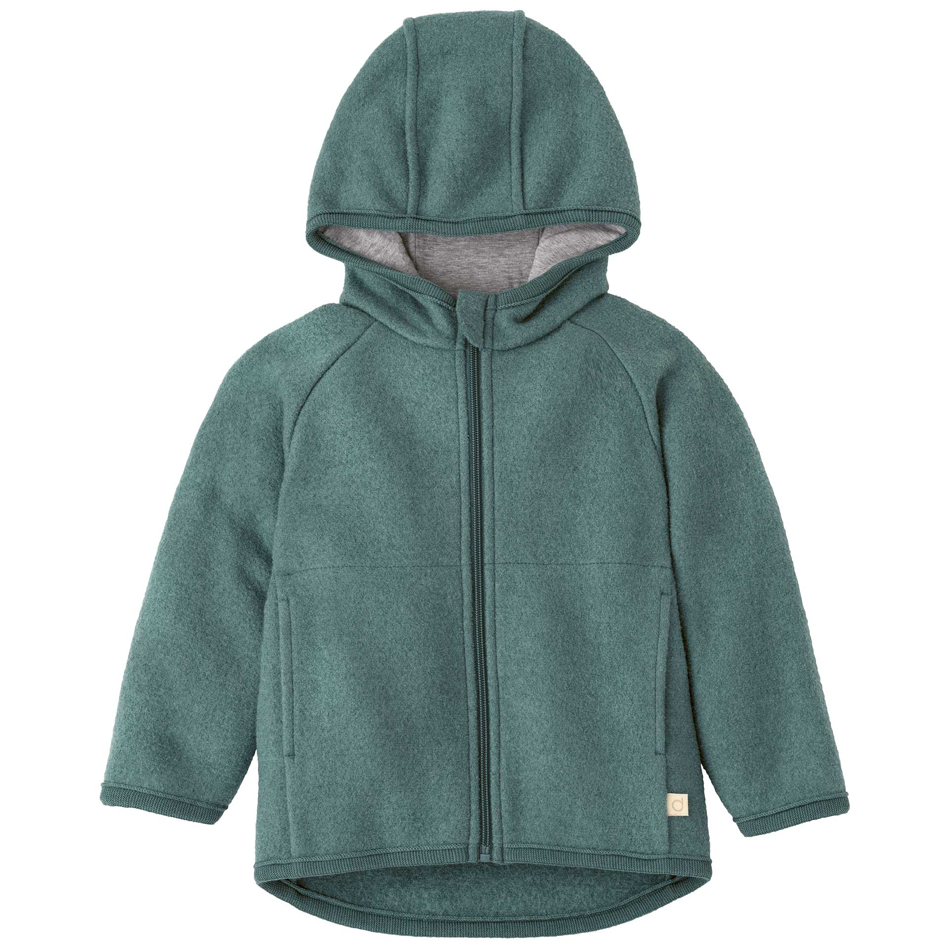 Veste pour enfants en laine bouillie Disana - Zippé 