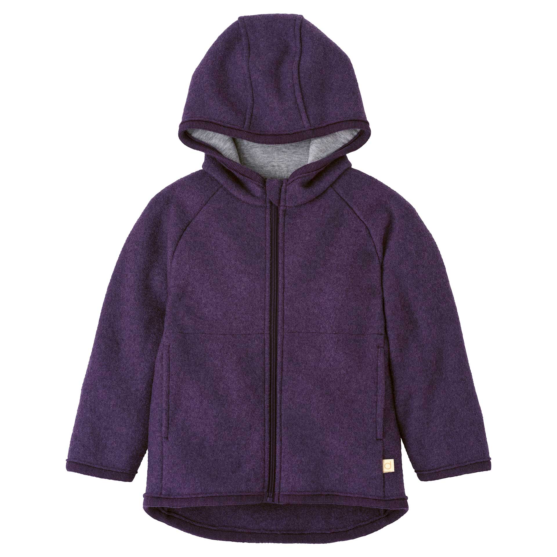 Veste pour enfants en laine bouillie Disana - Zippé 