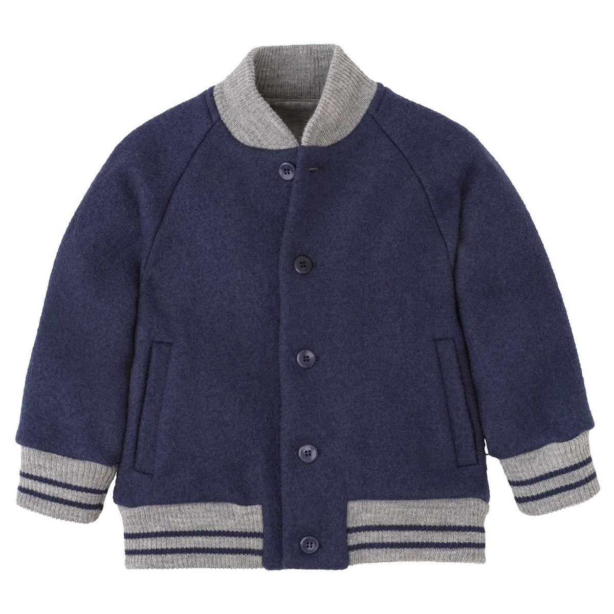 Veste teddy Disana Indigo – Laine bouillie bio enfant