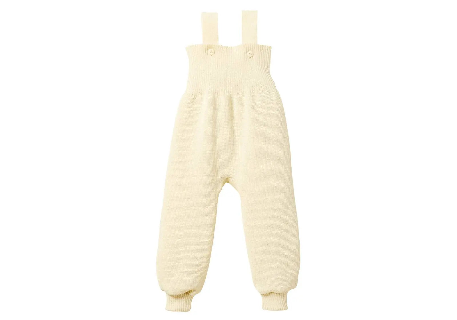 Pantalon à bretelles en laine merinos Disana - Naturel - Lilinappy
