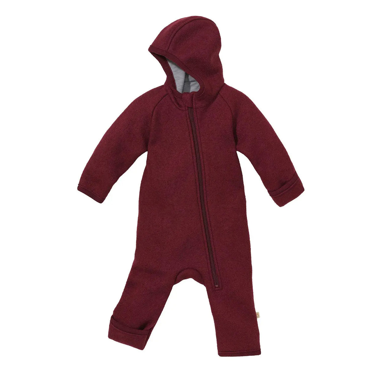 Combinaison bébé zippée en laine bouillie Disana - Cassis 