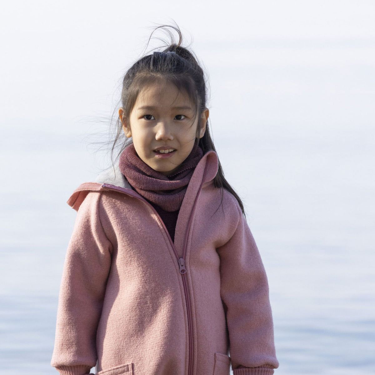 Tour de cou en laine mérinos Disana - Indigo-dove blue