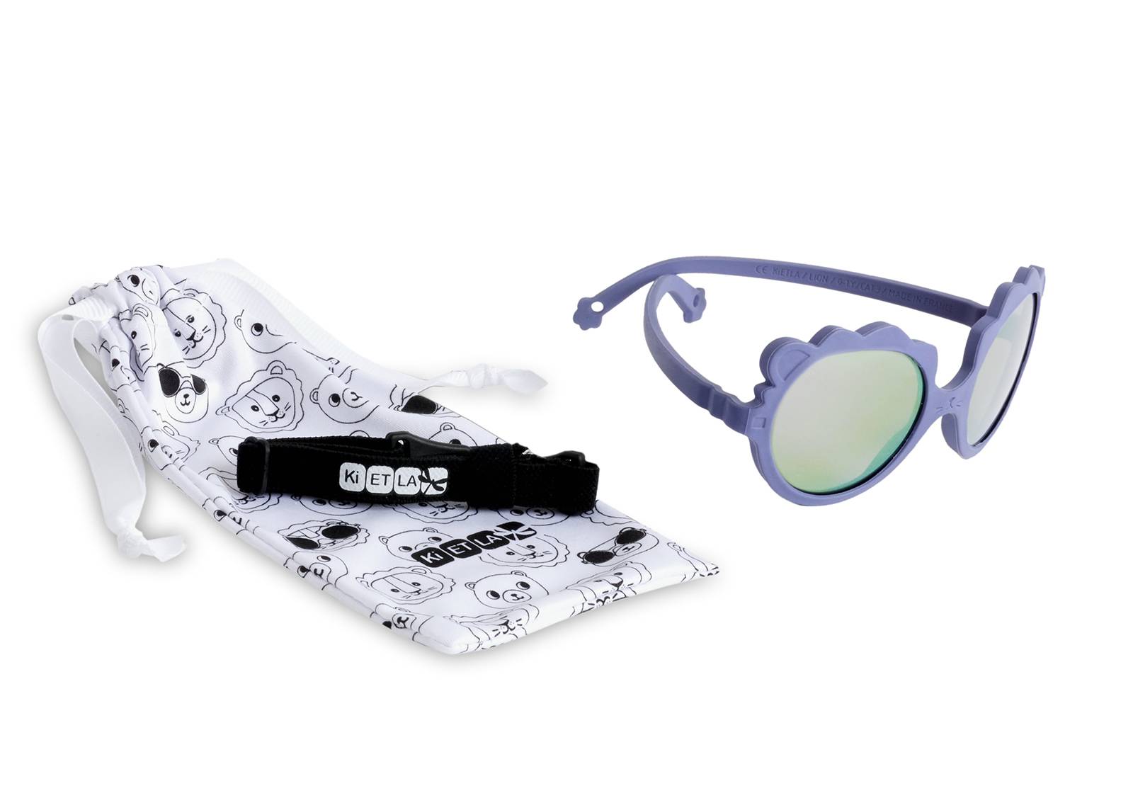 Lunettes de soleil Lion KI ET LA - Lilas 0-12 mois - Lilinappy
