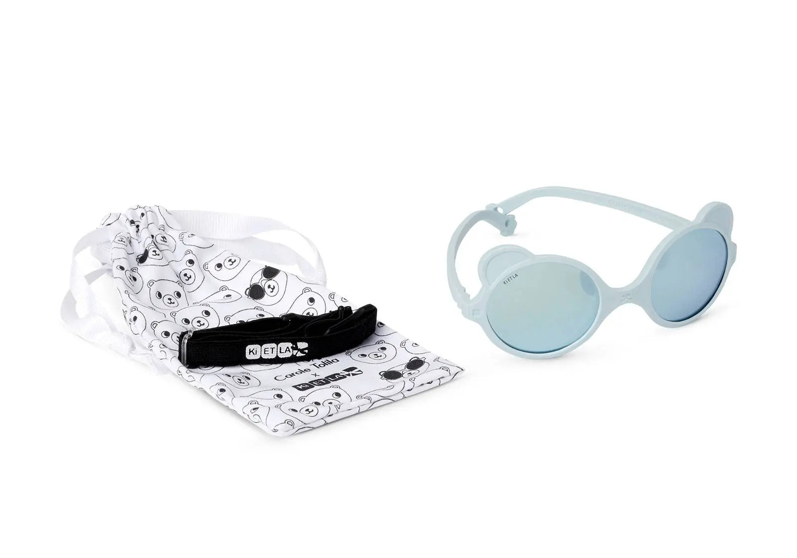 Lunettes de soleil Ourson KI ET LA - Bleu ciel 0-12 mois - Lilinappy