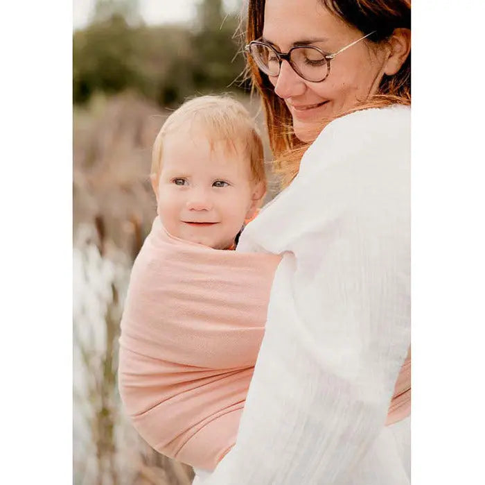 Porte-bébé Sling Sergé Brisé Néobulle - Rose Abélia - Lilinappy