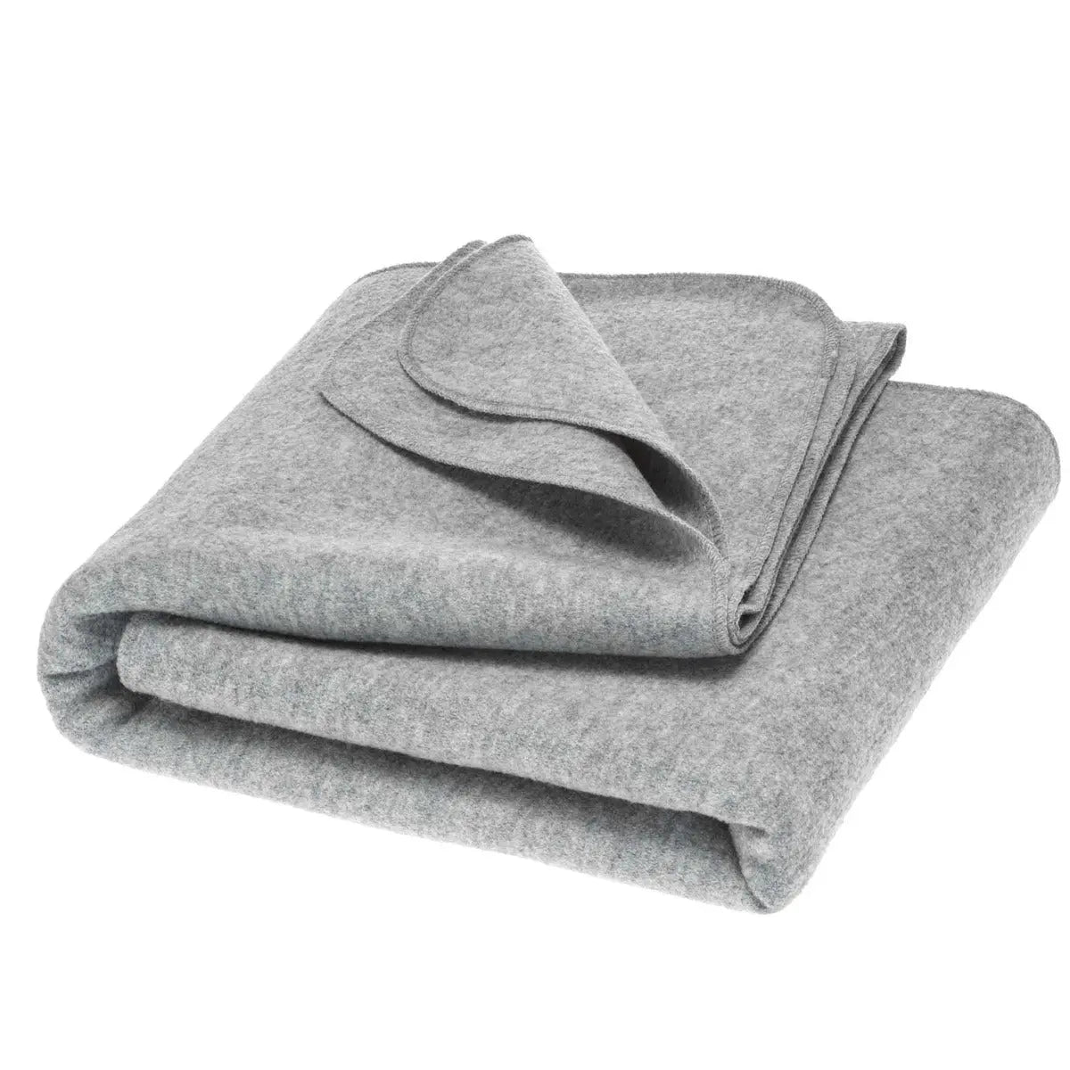 Grande couverture en laine bouillie Disana Gris clair