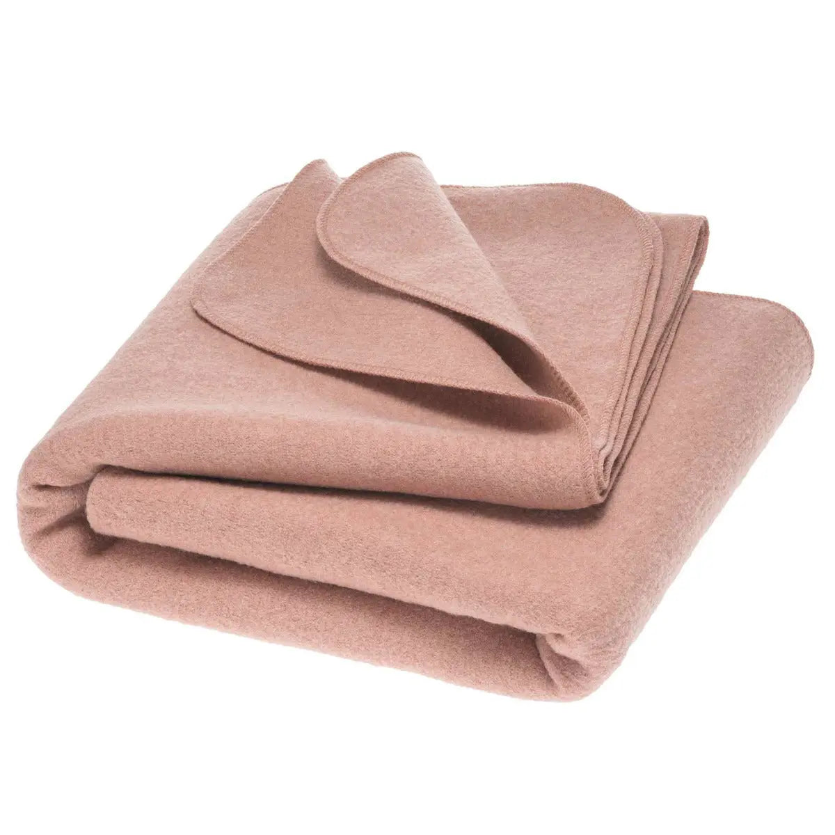 Grande couverture en laine bouillie Disana Rose poudre