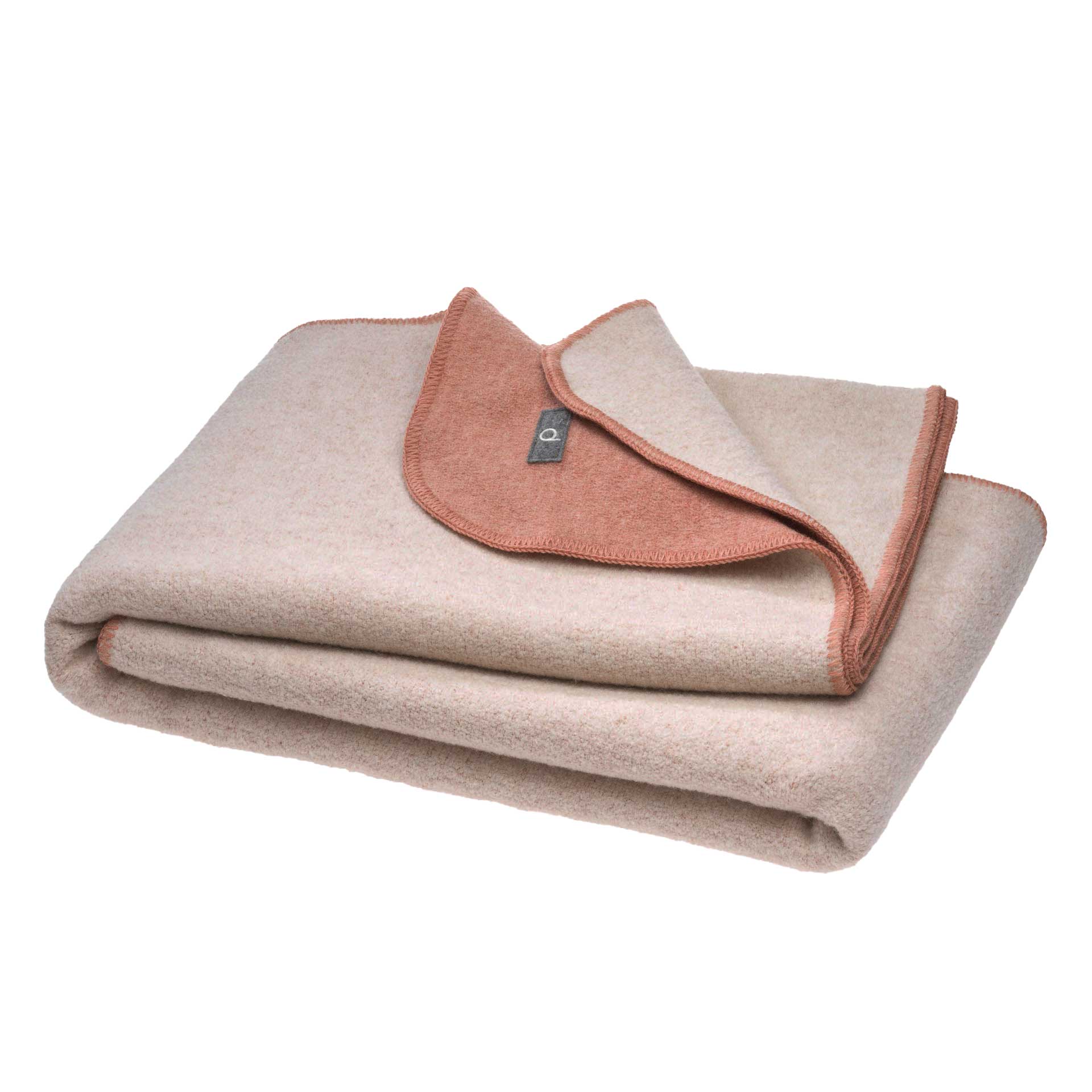 Couverture en laine bouillie bio double face Disana 