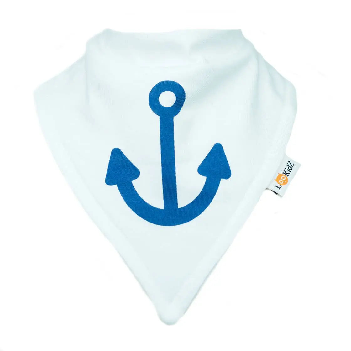 Bavoir bandana Lookidz Ancre fond blanc