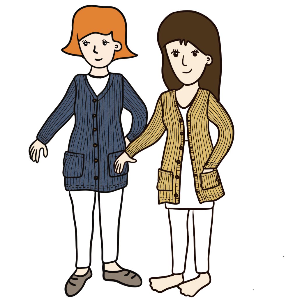 Long gilet pour femme en laine mérinos AAVA MaM 