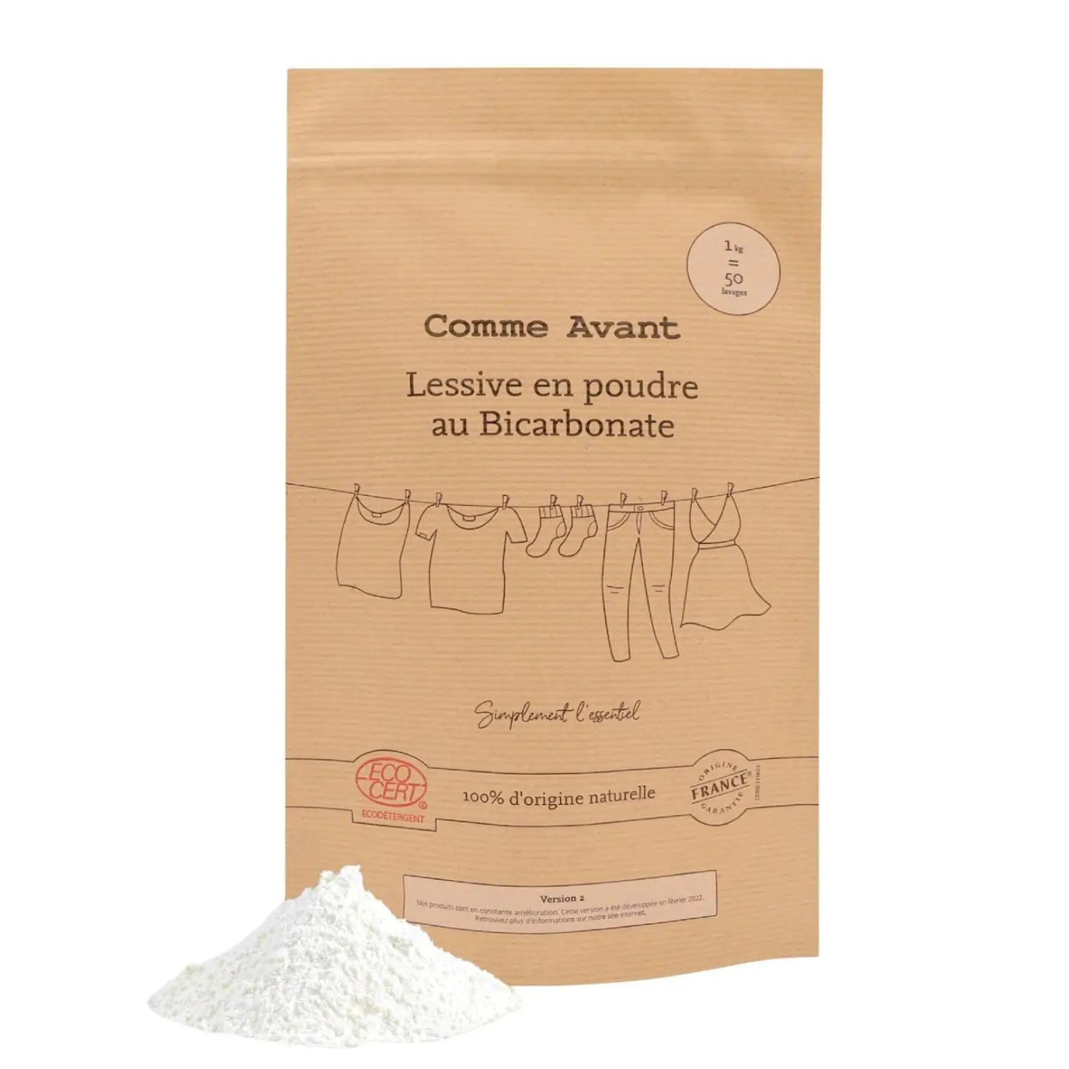 Lessive en poudre au bicarbonate Comme Avant 