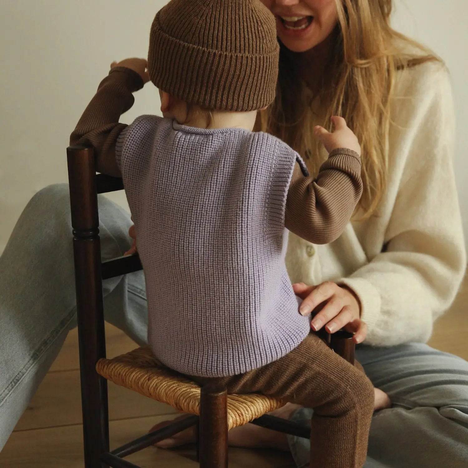 Gilet bébé en laine mérinos Harvey HVID 