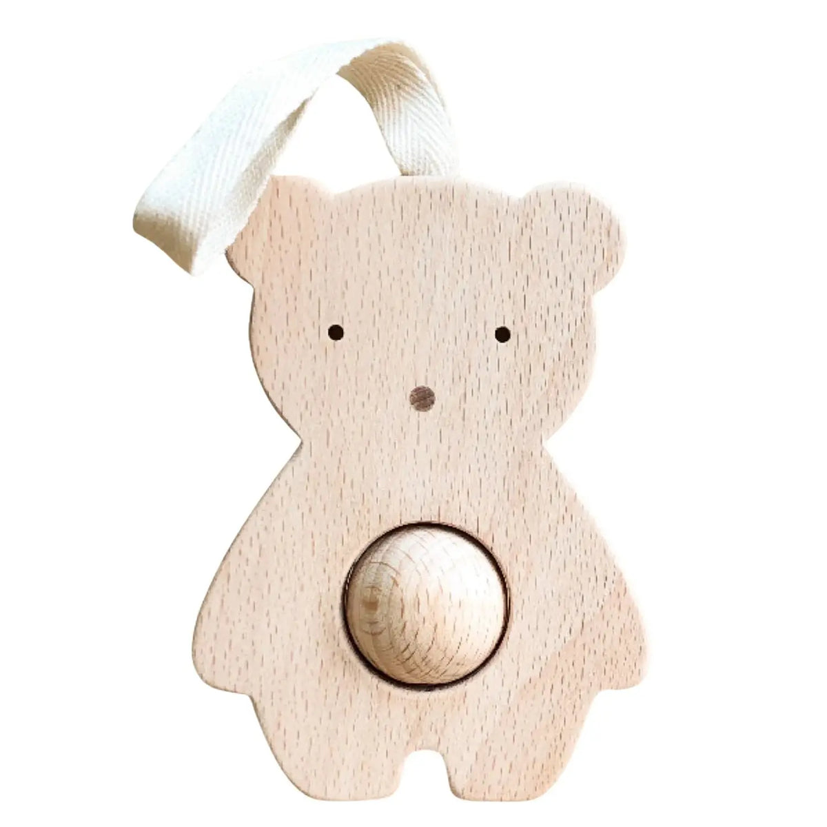 Hochet ourson en bois brut Jojo KMR Childwood