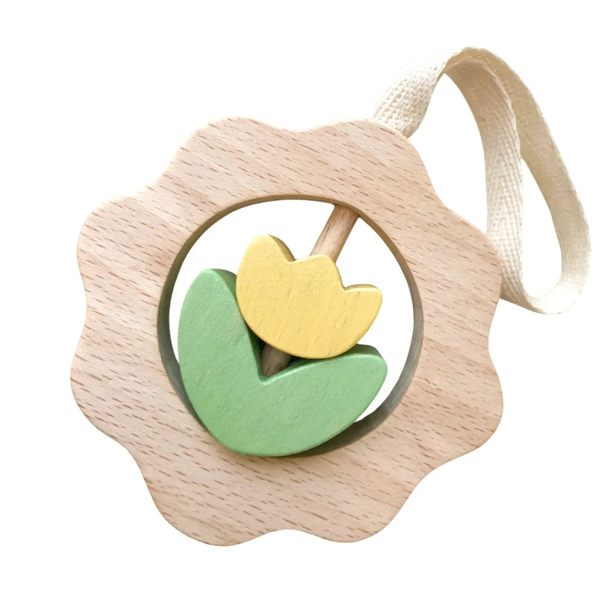 Hochet tulipe en bois Tulip KMR Childwood
