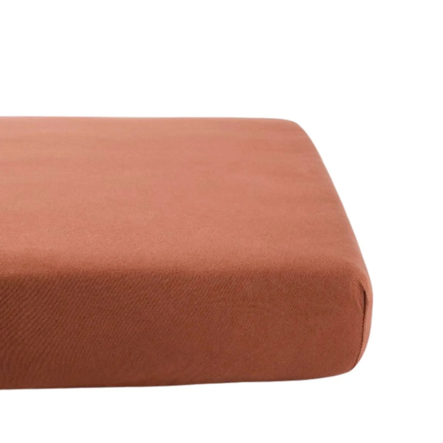 Drap housse en jersey de coton bio Kadolis pour lit bébé - Terracotta 