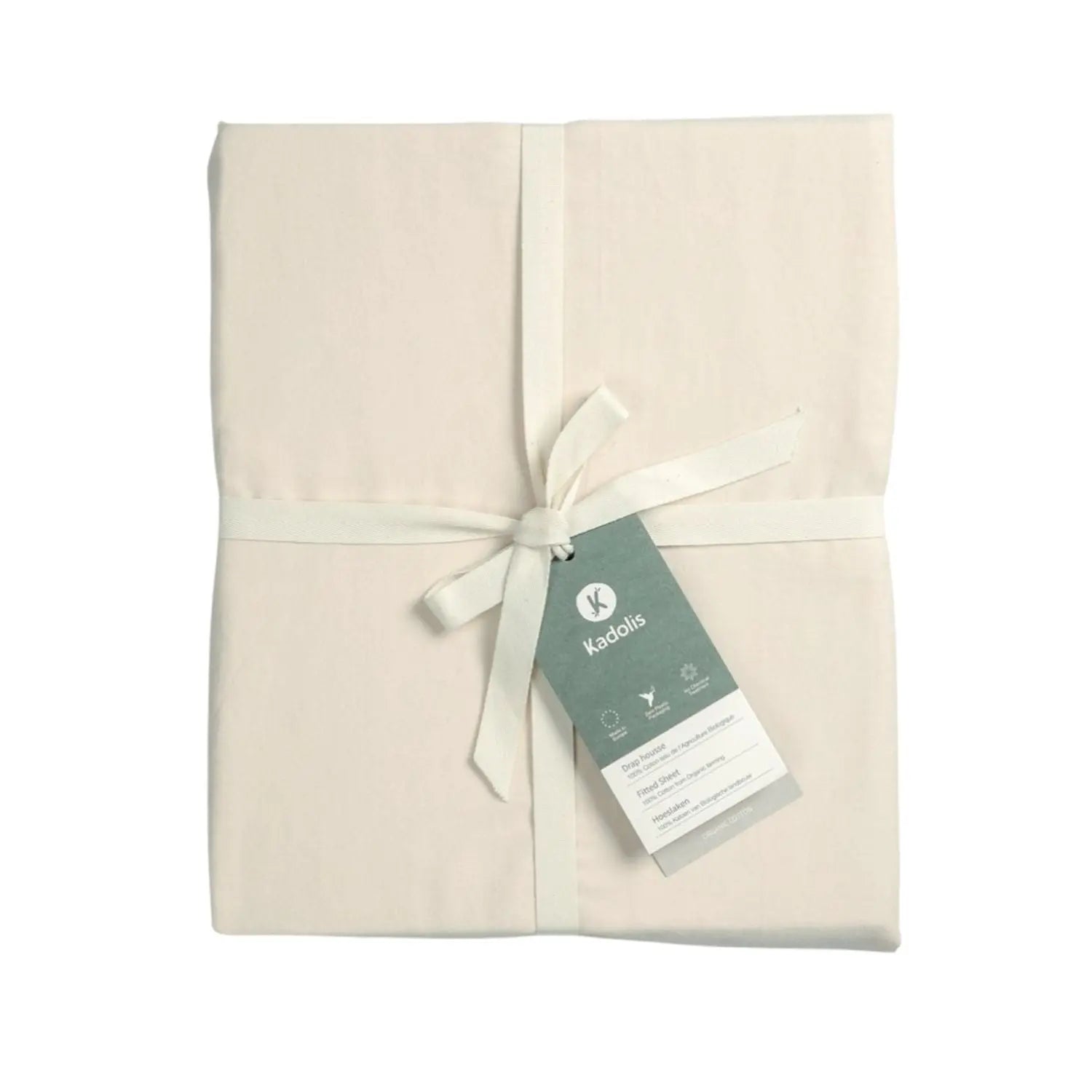 Taie d’oreiller bébé en coton bio Kadolis -  Rose nude 40x60cm 
