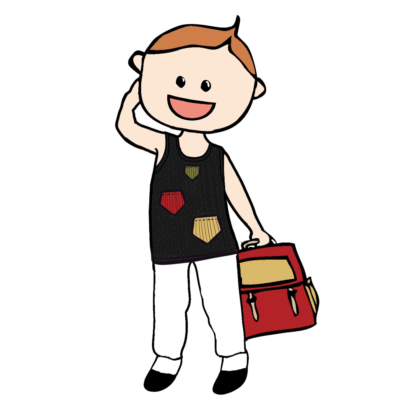 Débardeur en laine mérinos ManyMonths avec poches colorées 