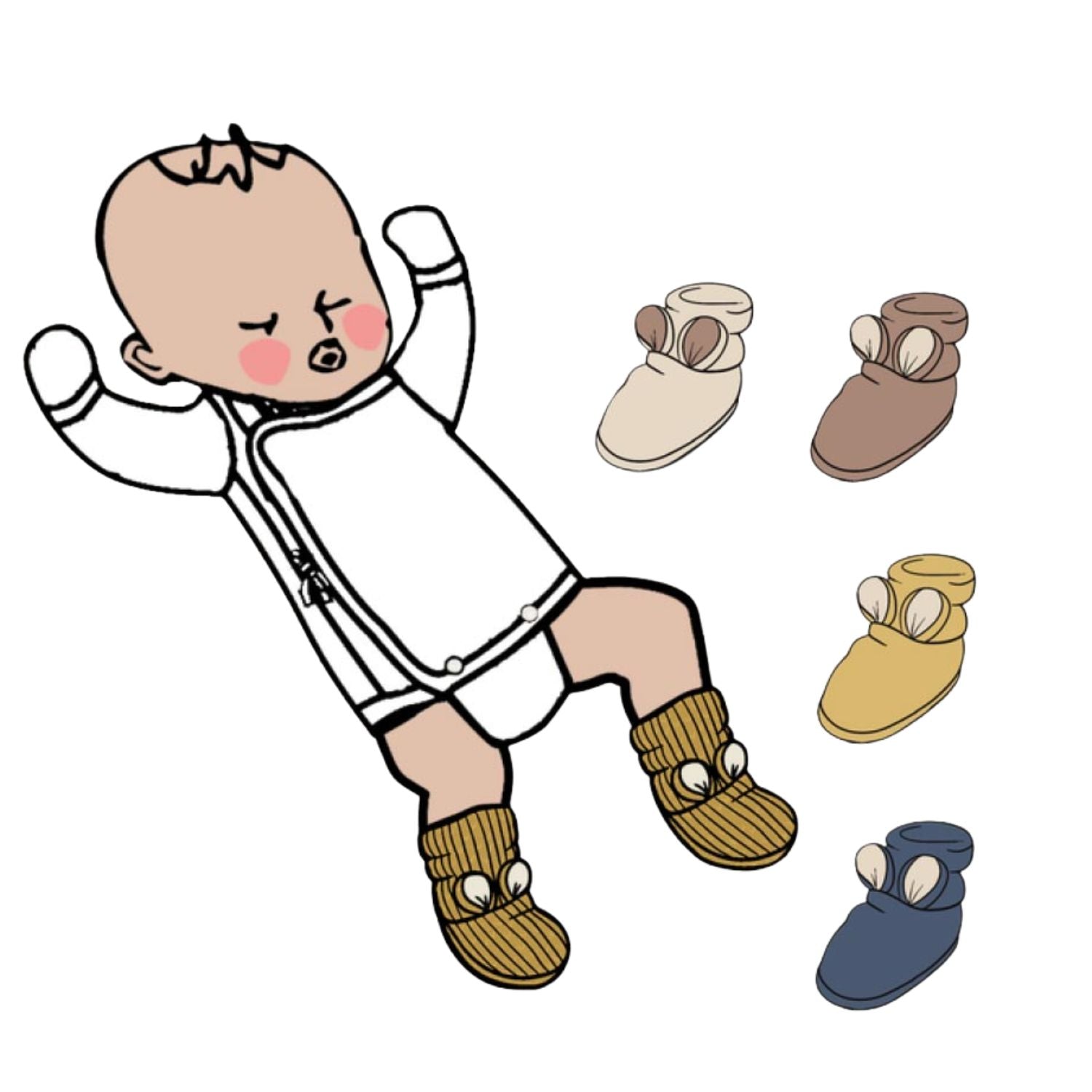 Chaussons Teddy en laine mérinos ManyMonths 