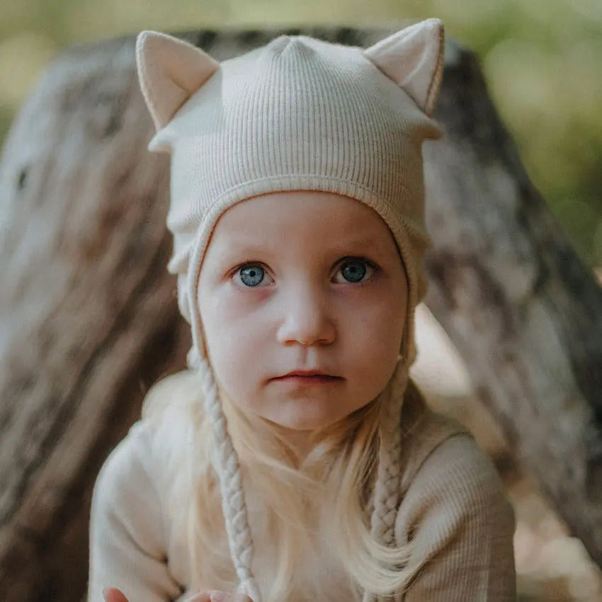 Bonnet Beanie Kitty en laine mérinos Manymonths 