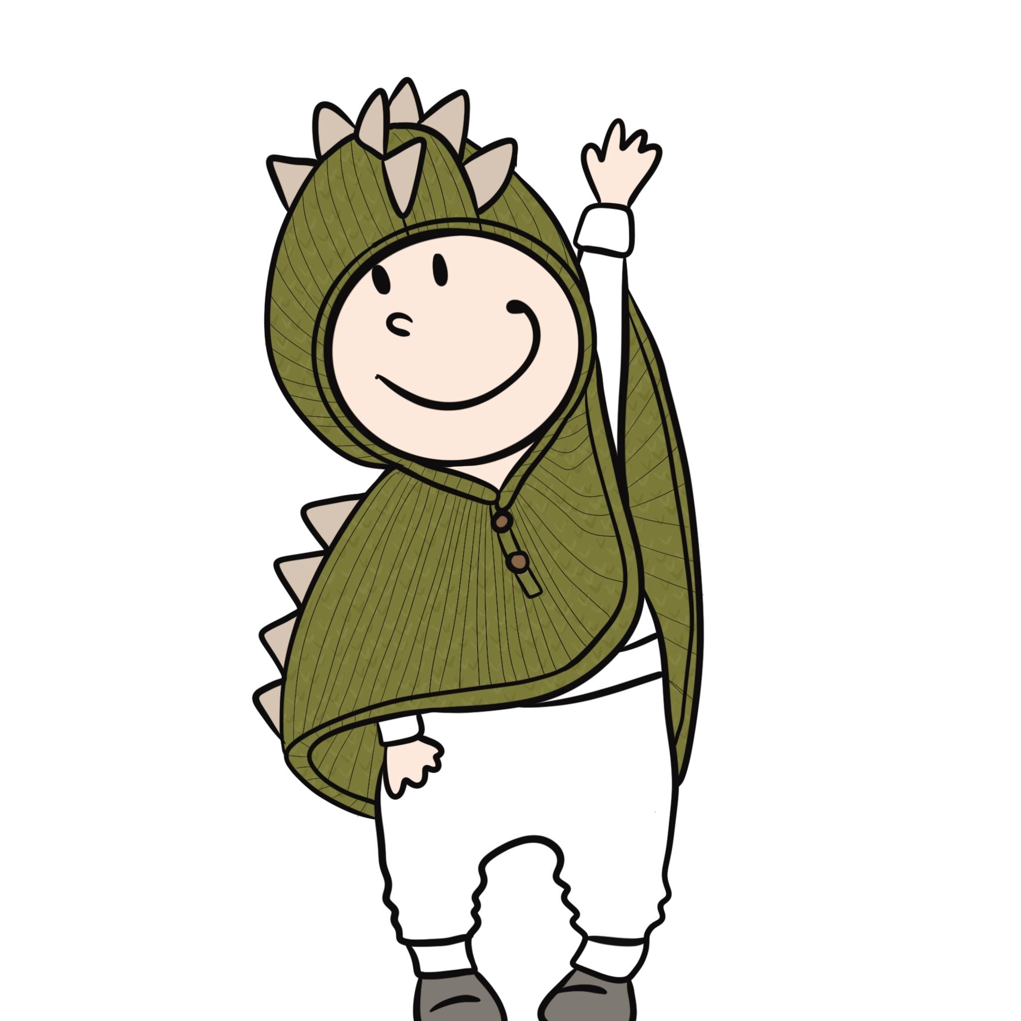 Cape Dino en laine mérinos ManyMonths 