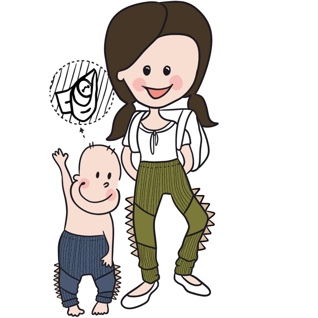 Leggings Dino en laine mérinos ManyMonths 