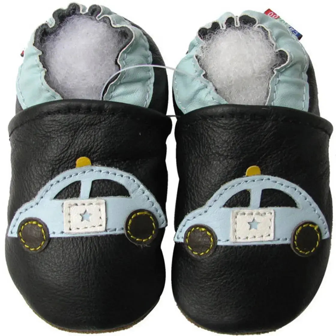 Chaussons cuir souple Police Carozoo