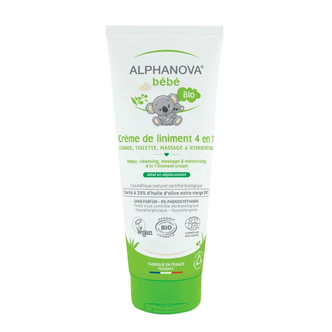 Crème de liniment Alphanova - Change, toilette, massage, hydratation