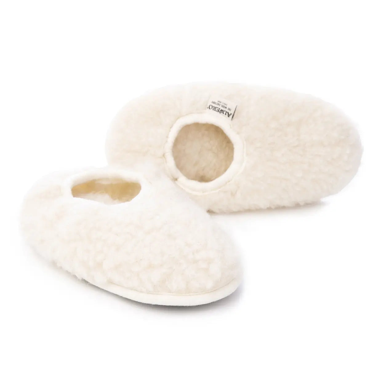 Chaussons en laine vierge Alwero - Naturel 