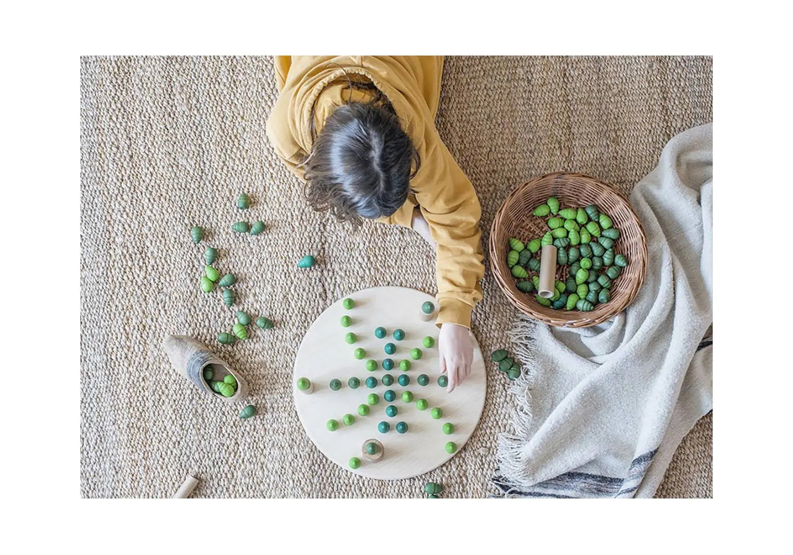 Mandala arbres verts en bois Grapat Grapat