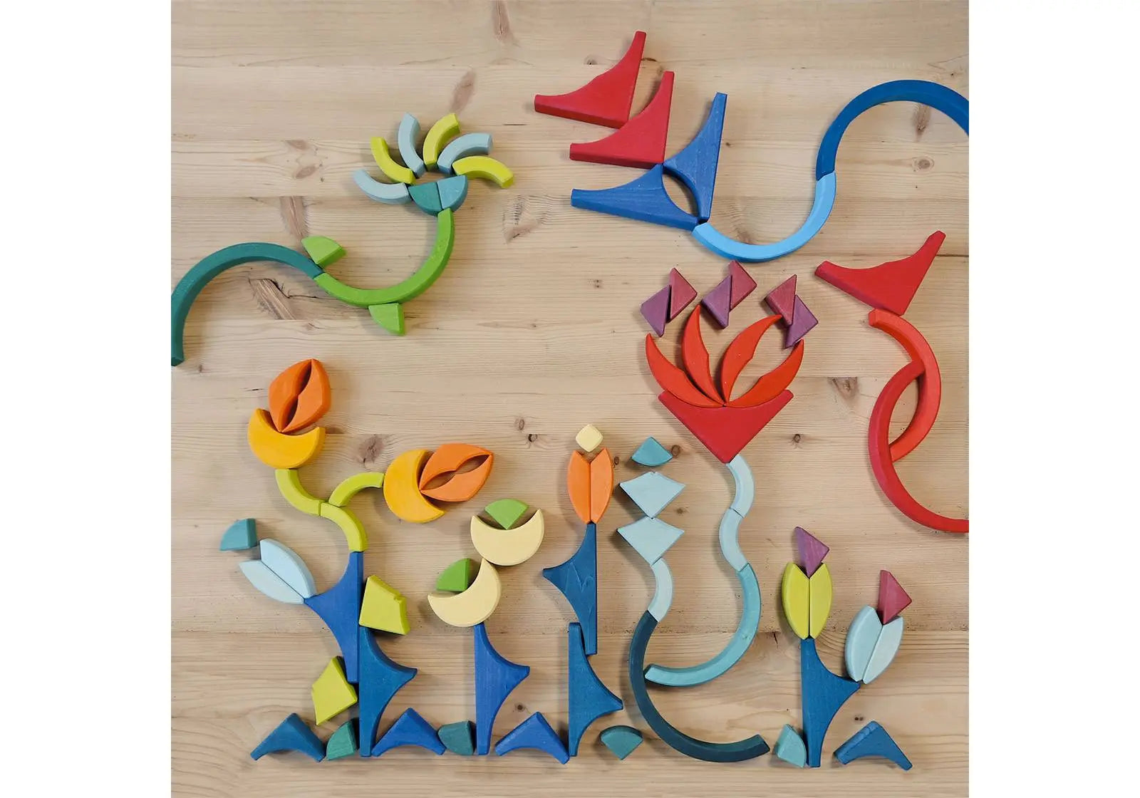 Set de construction d'arcs de cercle dans des carrés Grimm's Grimms