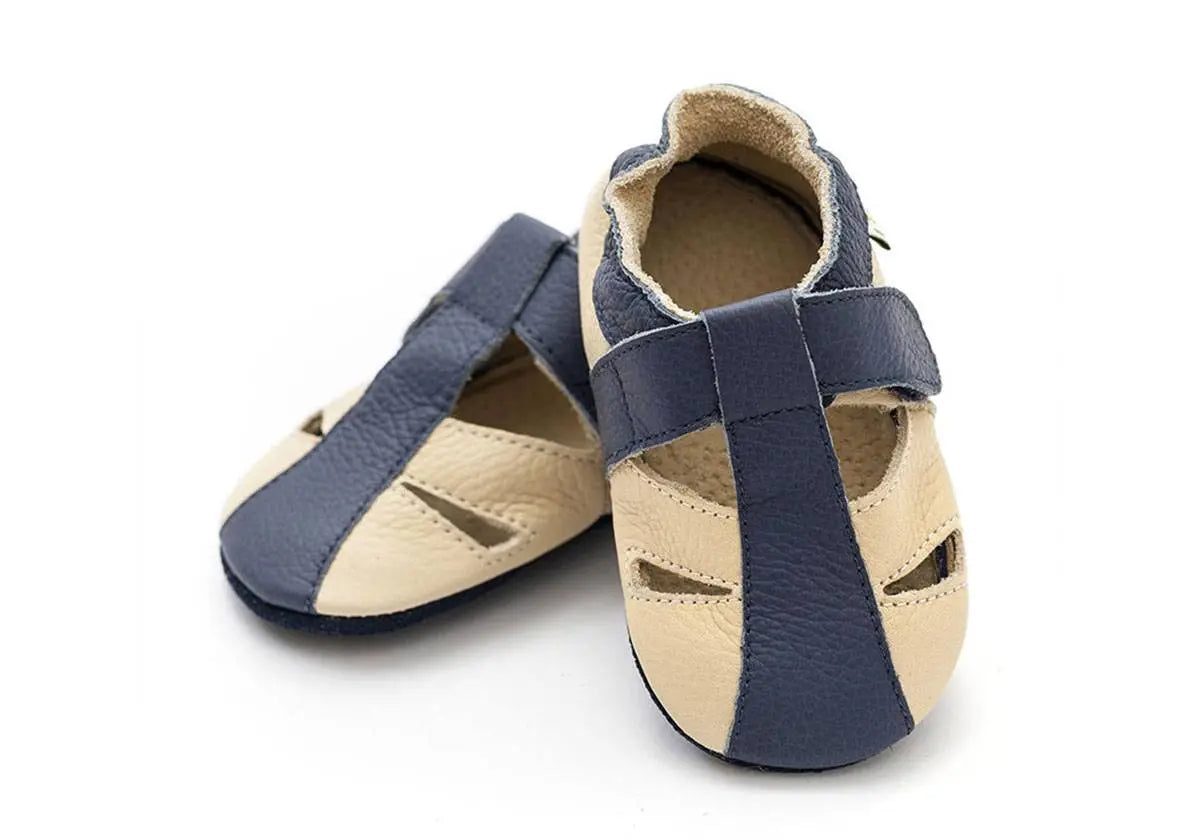 Sandales Atacama Beige 2020 Liliputi, chaussons en cuir avec semelle rembourrée ultra souple 