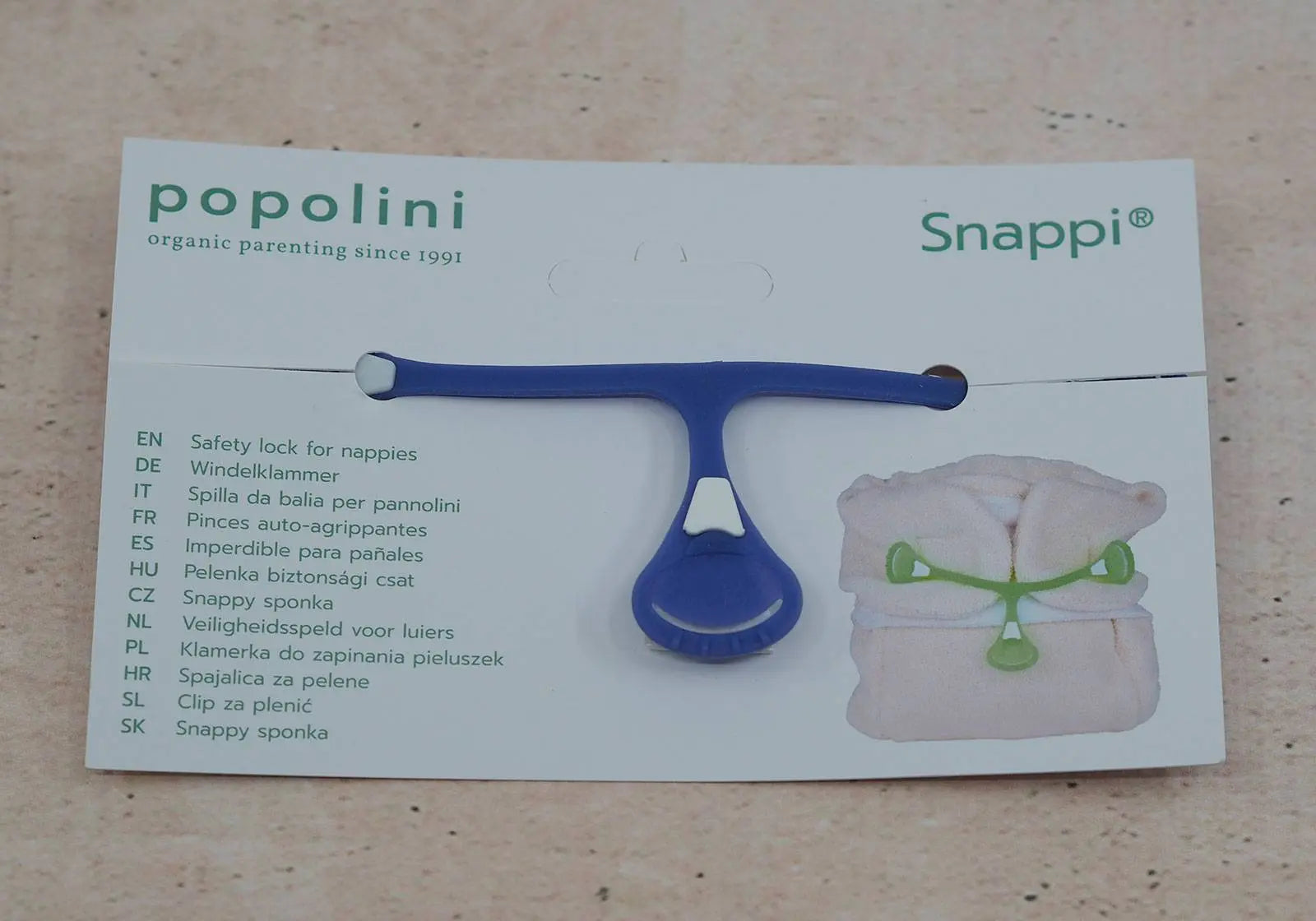 Attache pour les langes snappi Flashy Popolini-violet