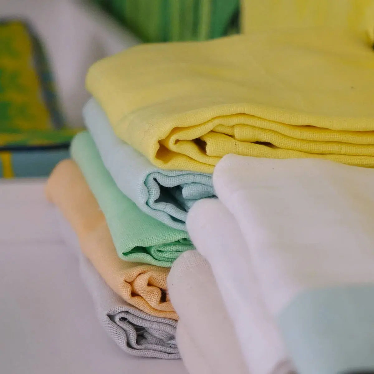 Lot de 5 langes en coton bio coloré Avo+Cado