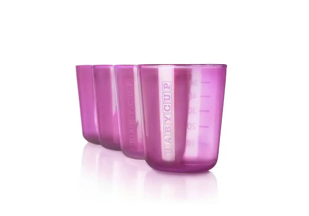 Lot de 4 verres d'apprentissage Babycup rose dès 6 mois