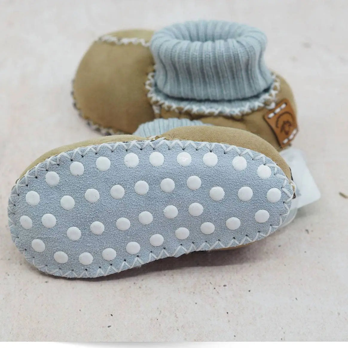 Chaussons Balu en peau d'agneau Fellhof - Naturel - Lilinappy