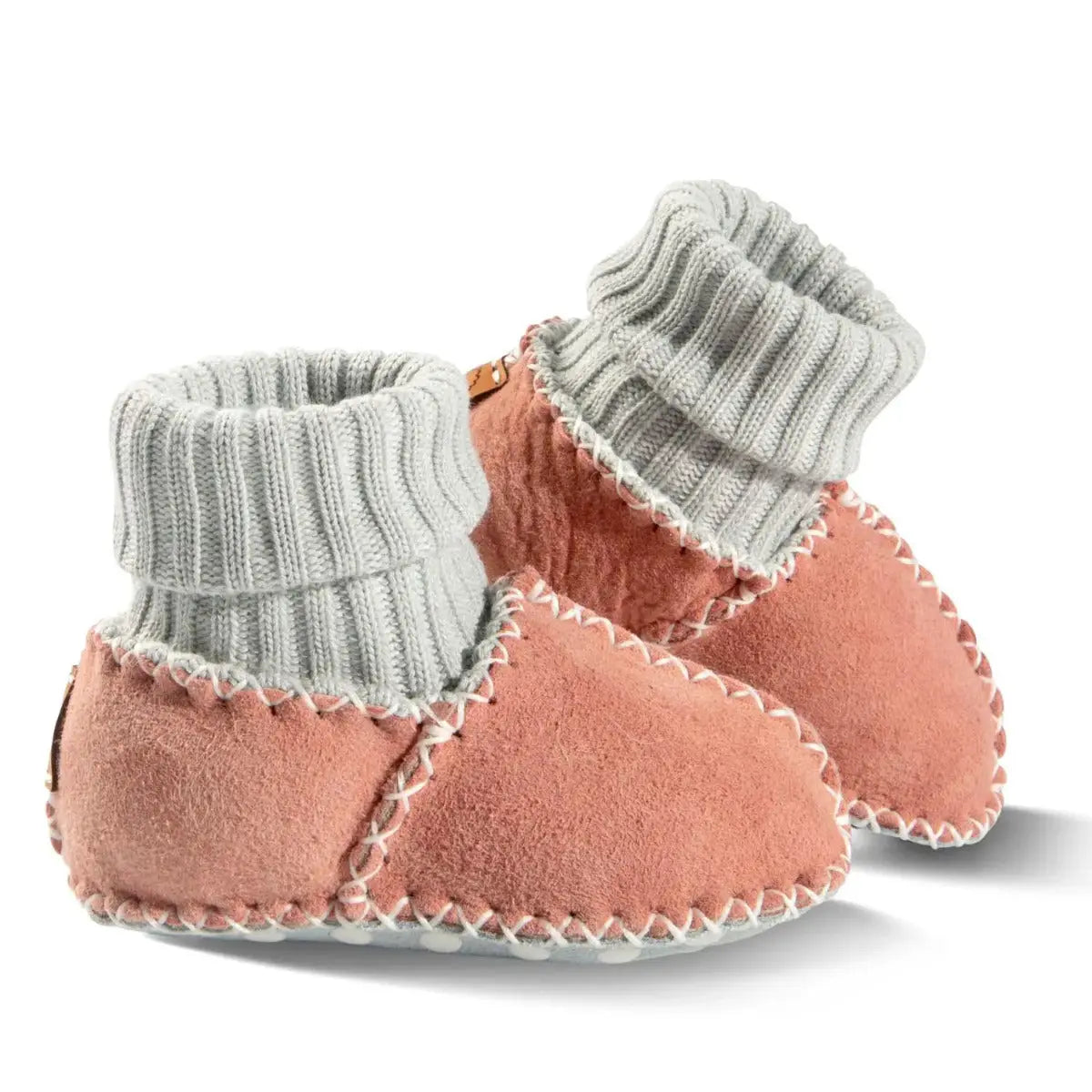 Chaussons Balu en peau d'agneau Poudre