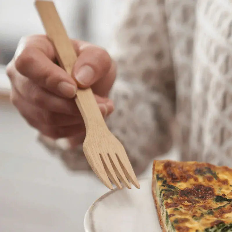 Cuillère, fourchette et couteau Bambu